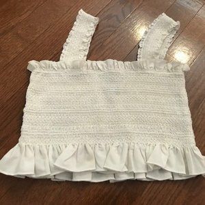 forever 21 white going out tank